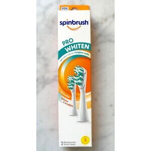 Arm & Hammer Spinbrush Pro Whiten Toothbrush 2 Replacement Heads Soft Bristles